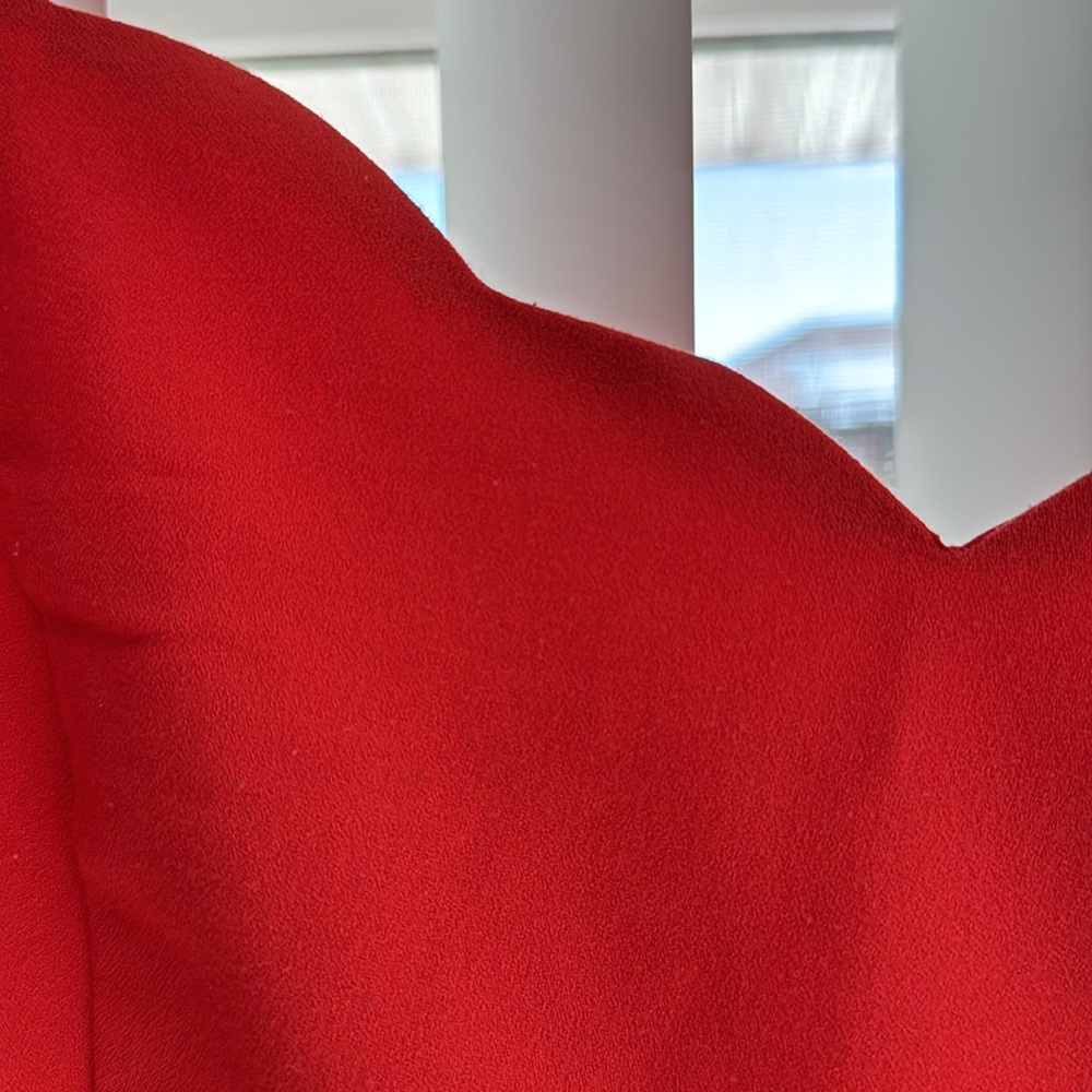 Market & spruce poppy red/orange dress Sz L - Picture 5 of 7